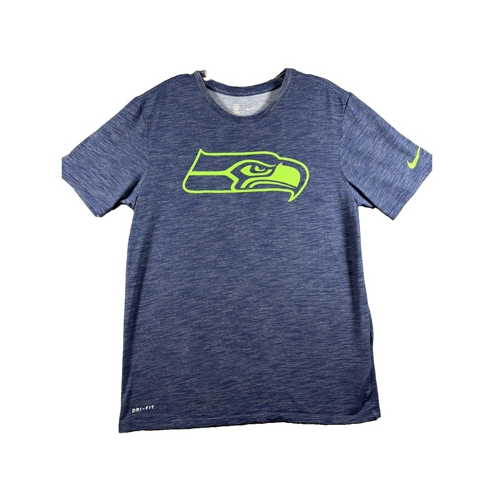 T-Shirt‎ Mens Nike Medium Blue Seattle Seahawks NFL Dri-FIT Athletic Heathered